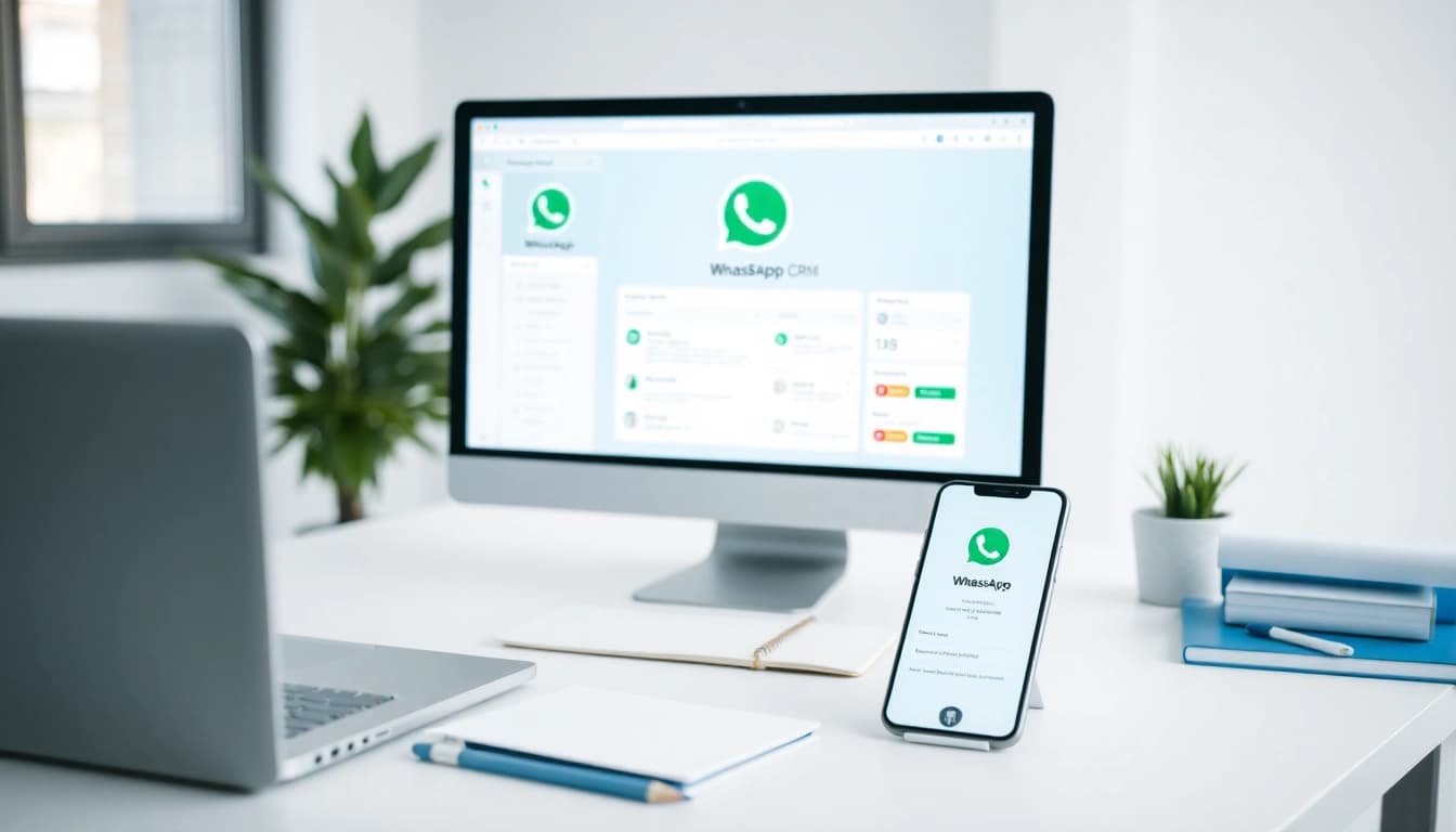 Engagement through WhatsApp Smart CRM platform enabling efficient communication in a professional setting.
