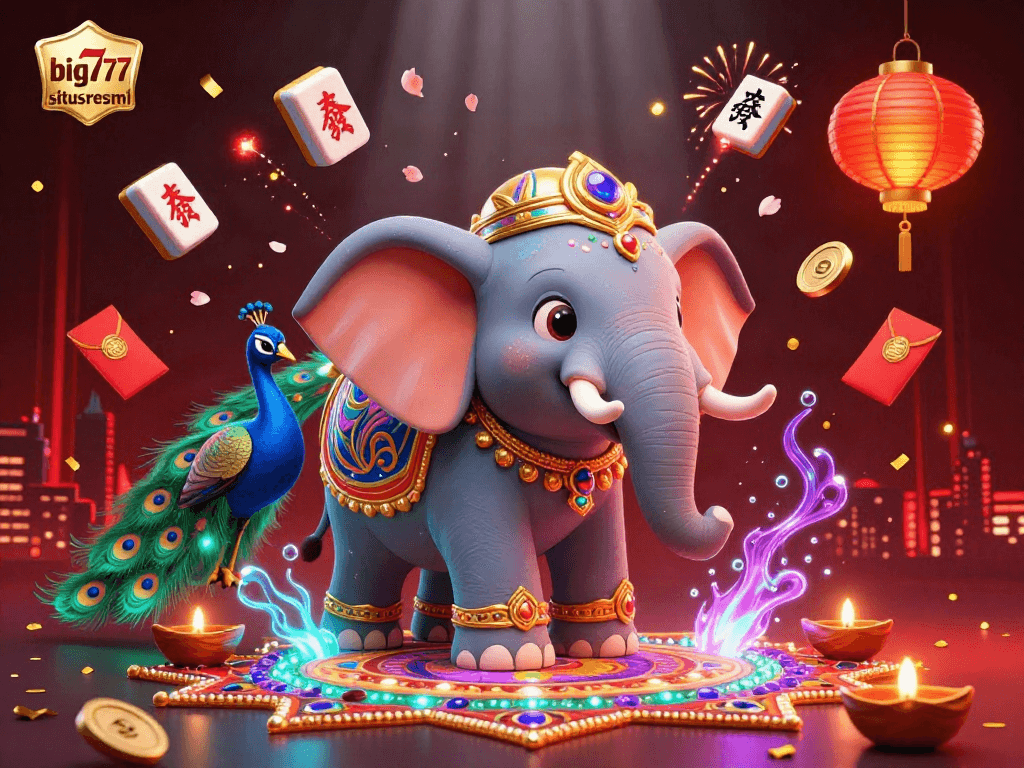 Experience the vibrant charm of big777situsresmi with this Diwali-themed casino scene.