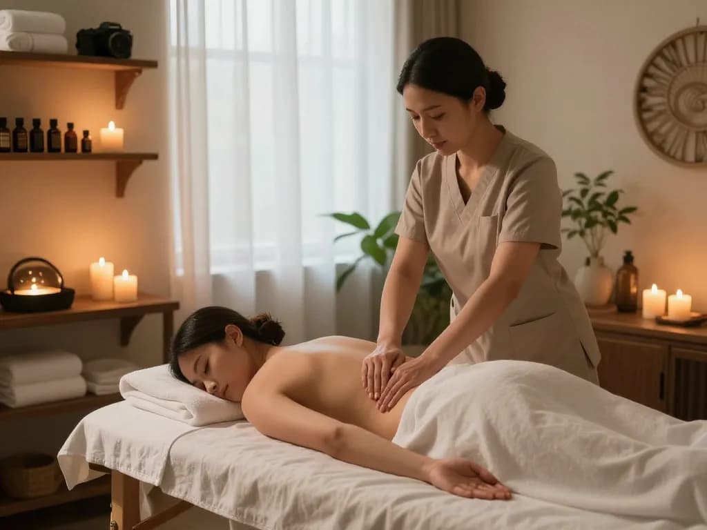 Relaxing Swedish massage experience at 역삼동마사지 spa with soothing atmosphere and professional therapist.