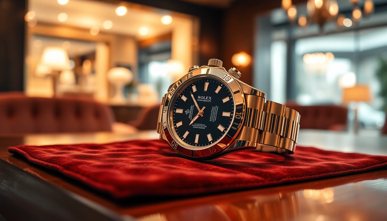 Exquisite close-up of a rolex replica on a velvet background showcasing its luxurious details.