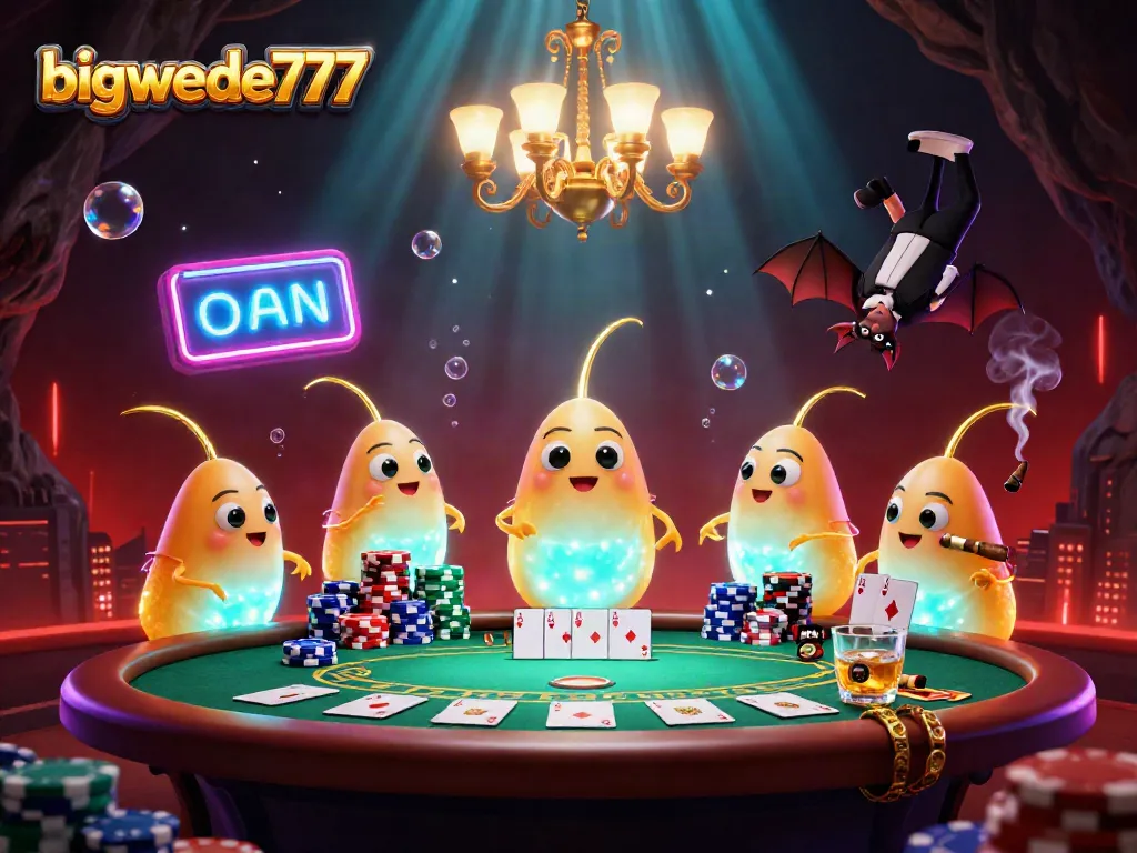 Experience bigwede777's thrilling casino atmosphere as glowworms illuminate the game!