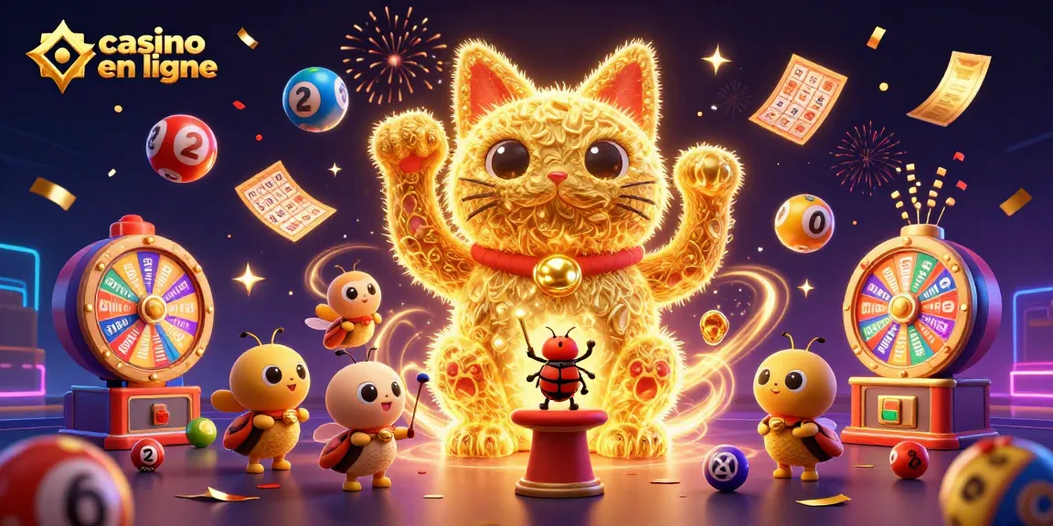 Vivre une expérience de jeux captivante avec des feux follets en forme de chat chanceux sur un casino en ligne.