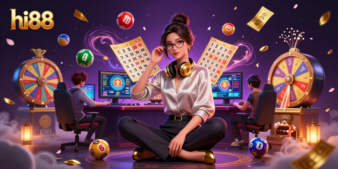 Join exciting games at hi88 with vibrant lottery elements and a professional gamer.