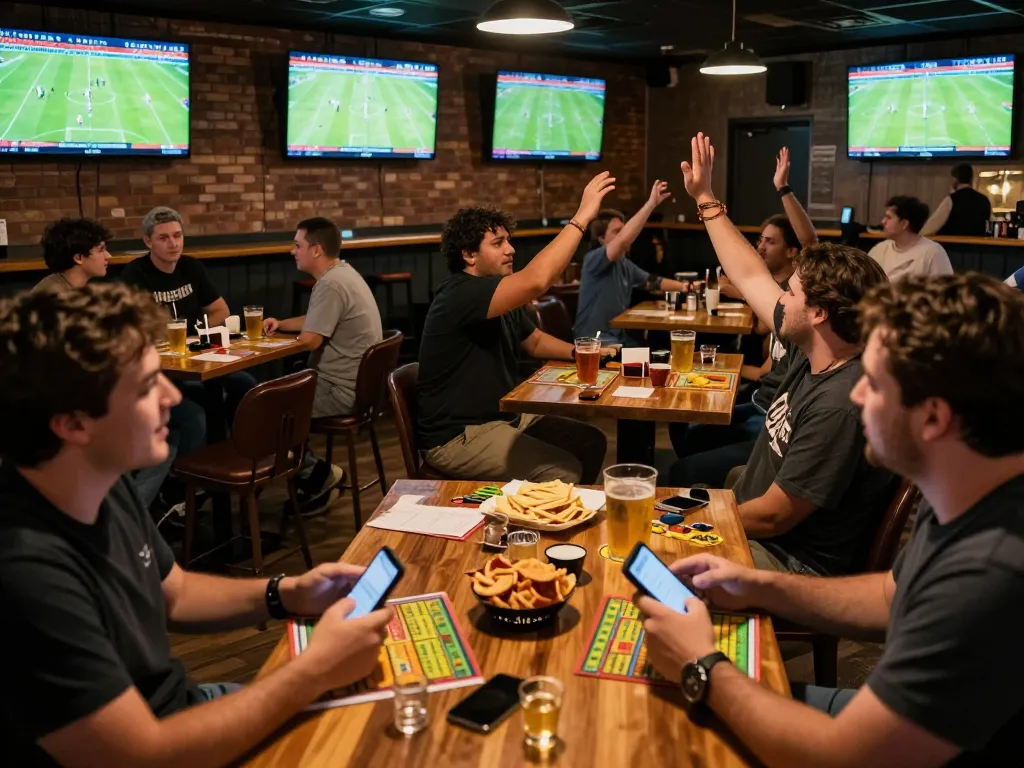 Engaging live sports betting scene highlighting Luật Thẻ Vàng – Thẻ Đỏ impact on wagering decisions