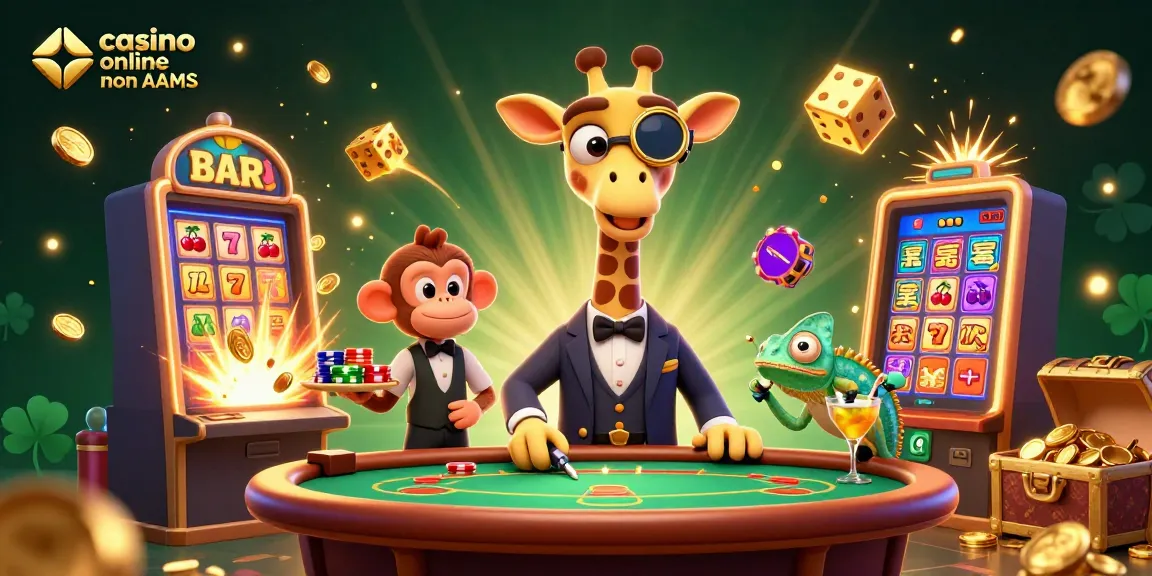 Vivi l'emozione con casino online stranieri non AAMS che presentano una giraffa high-roller e elementi di gioco emozionanti.