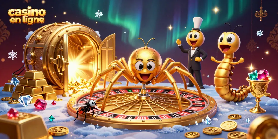 Gagnez en jouant au casino en ligne avec une araignée dorée et une ambiance luxueuse.