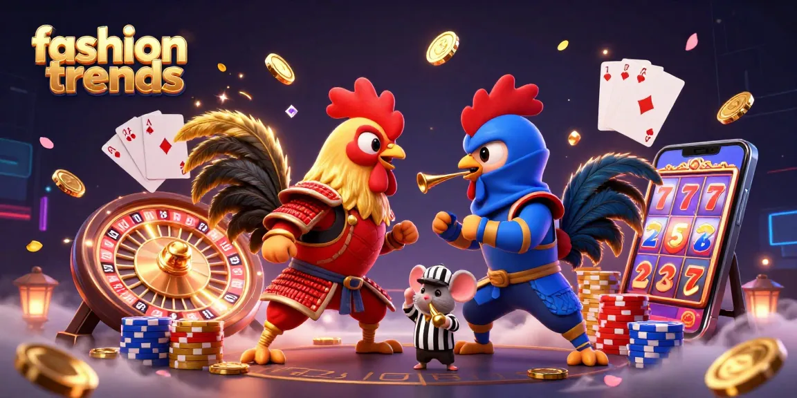 Engage with exciting fashion trends in a vibrant casino showdown featuring dynamic rooster duel.