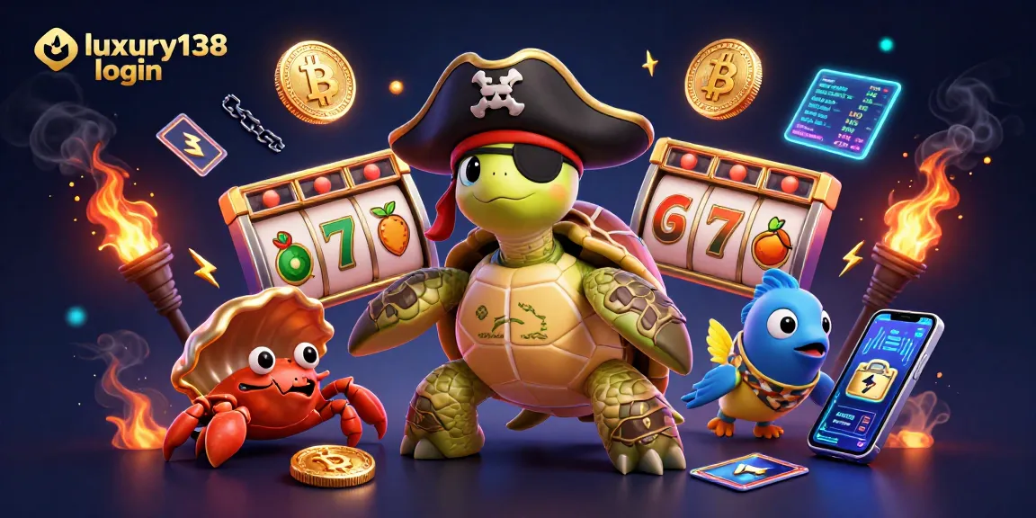 Experience winning thrills with luxury138 login in this vibrant 3D casino scene