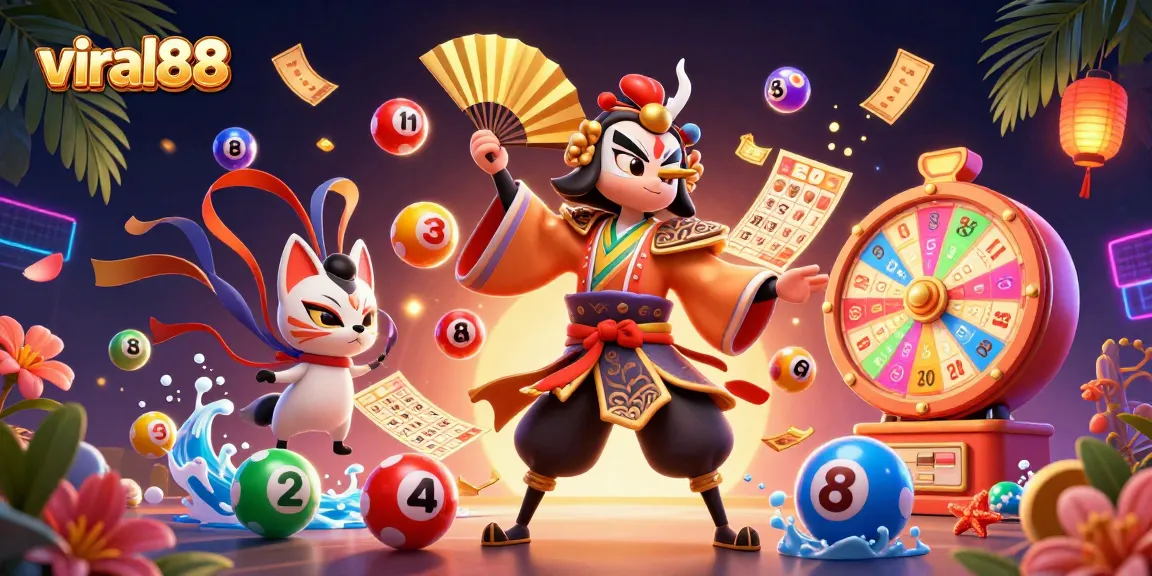 Engage with the vibrant world of viral88 through dynamic lottery game elements and captivating casino characters.