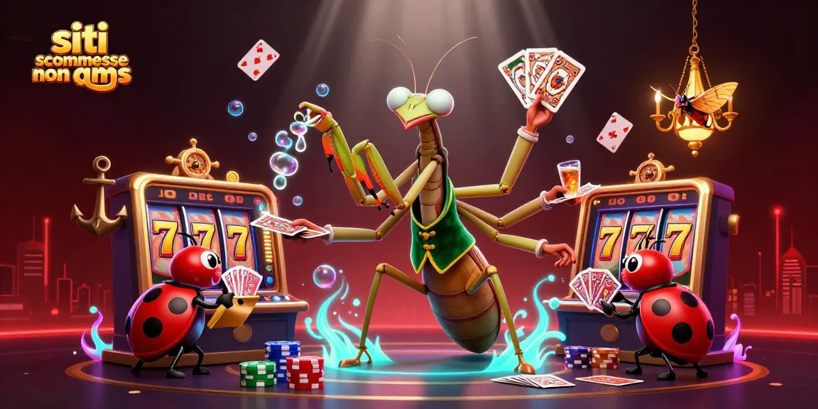 Scommetti sui migliori siti scommesse non AAMS con un mandibula gigante e criceti d'oro in un casinò virtuale.