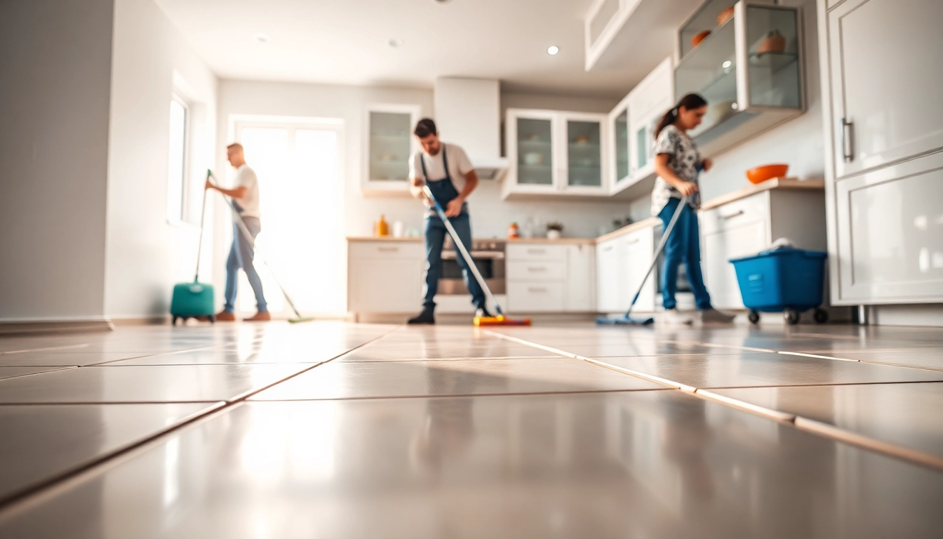Engaged tile cleaners near me meticulously restoring shine to kitchen tiles.