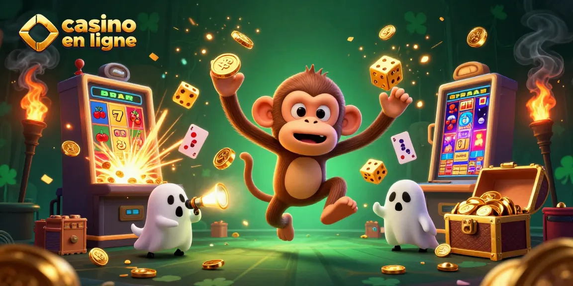 Jouez à des casinos en ligne avec des éléments de jeux fascinants, codes et pièces d'or dans une scène dynamique.