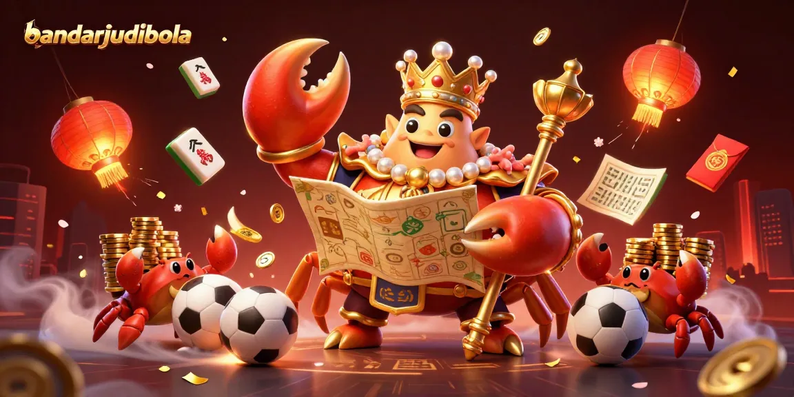 Experience thrilling sports betting at bandarjudibola with a golden crab emperor at the center.