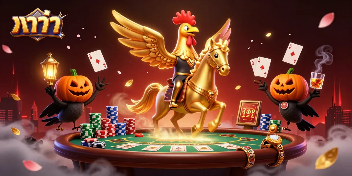 Experience baccarat excitement with a golden rooster character at a dynamic casino scene.