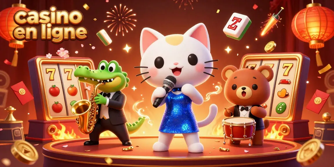 Découvrez un casino en ligne animé avec un chat chanteur, un crocodile et un ours ourson.