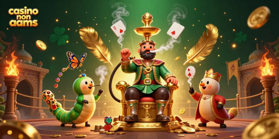 Giocatori nei casino non aams tentati da simboli di poker e colori vivaci.