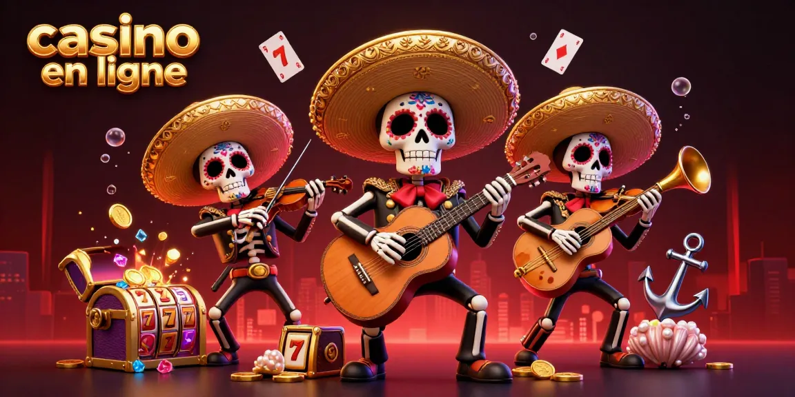 Jouez vos jeux préférés de casino en ligne dans un univers coloré et riche avec notre illustration.
