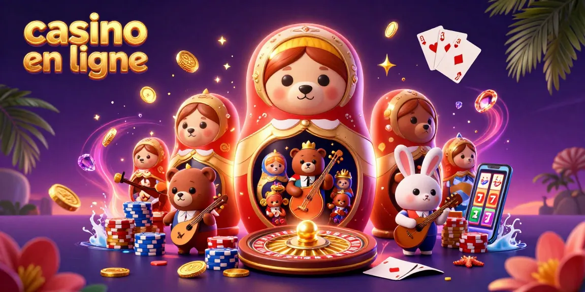 Jouez au casino en ligne avec des ours Matryoshka et des personnages de jeux