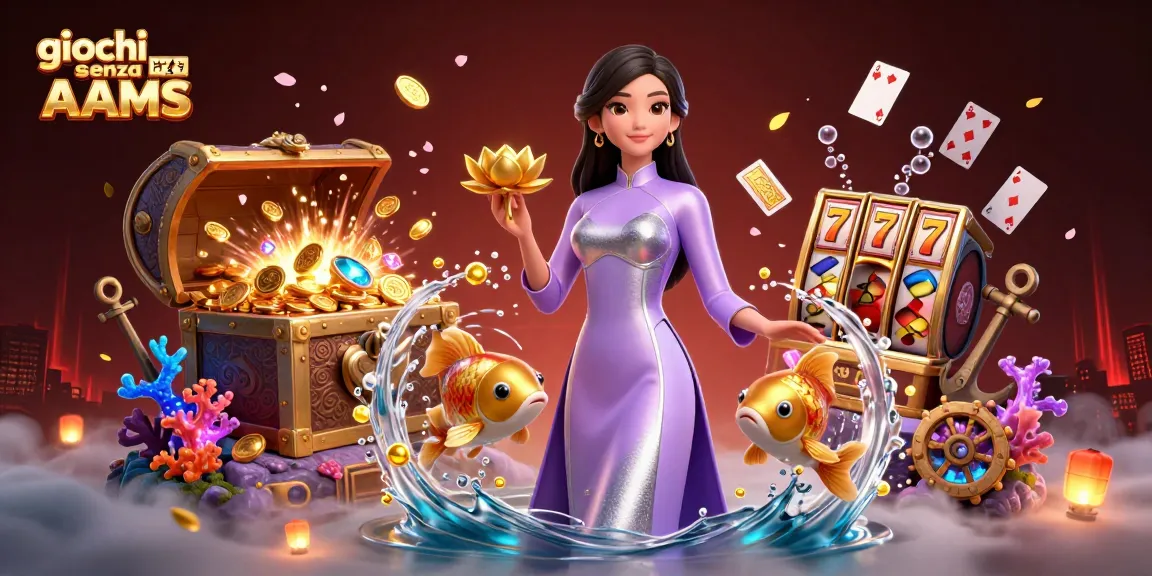Goditi giochi coinvolgenti senza AAMS in una scena vivace a tema casinò con elementi gioiosi per attrarre i giocatori.