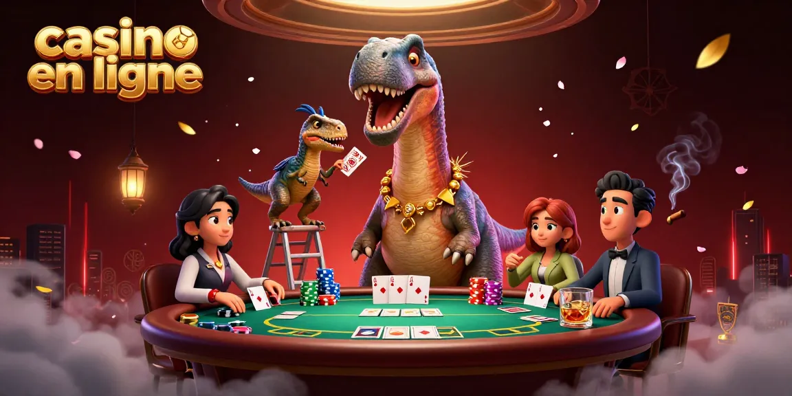 Profitez du casino en ligne avec une scène ludique mettant en avant d'extravagants éléments de jeu.