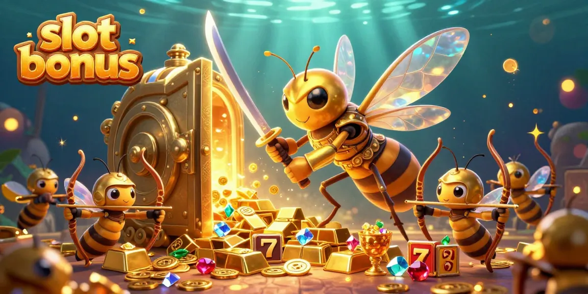 Engage with exciting slot bonus opportunities amid gold treasures and dynamic characters.