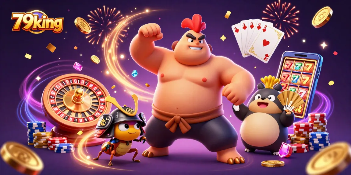 Experience thrilling gameplay with 79king's explosive casino scene featuring vibrant characters and dynamic elements.