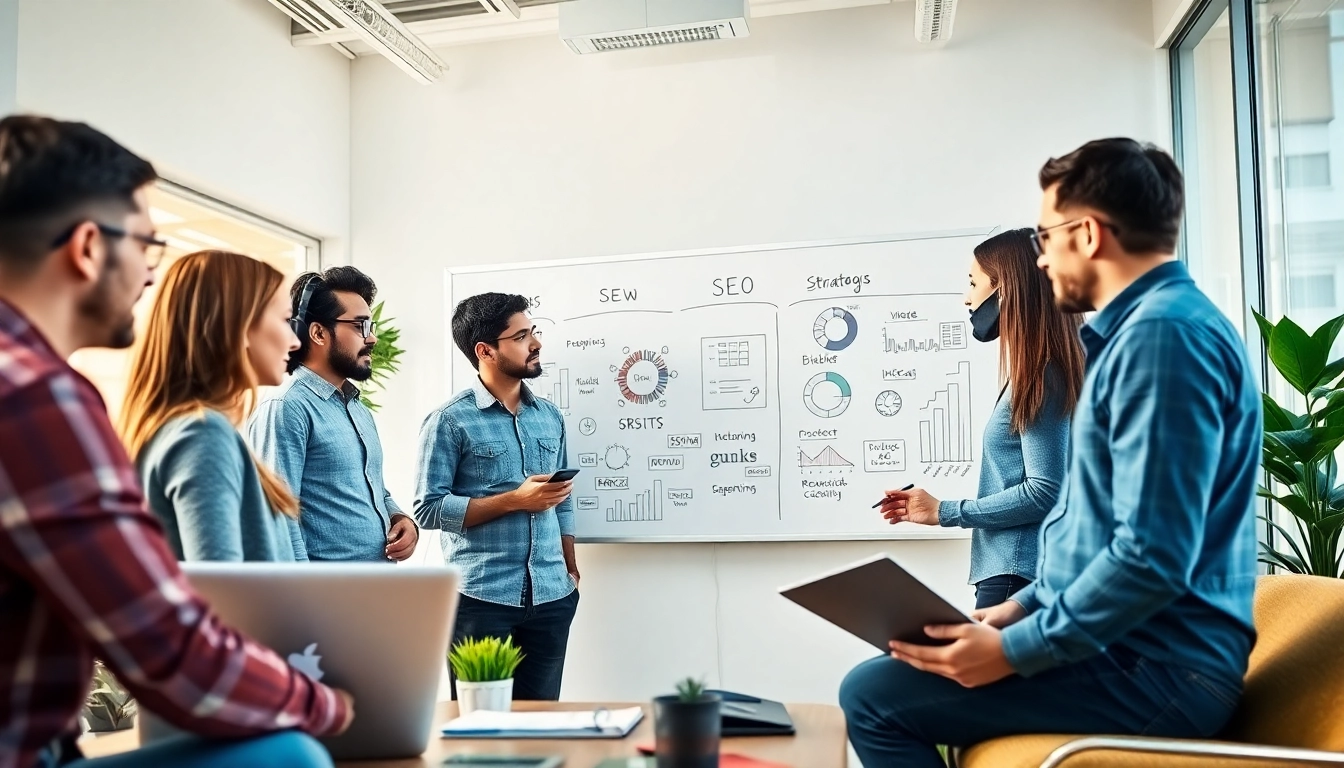 SEO Agency Clearwater demonstrating teamwork in a modern office environment