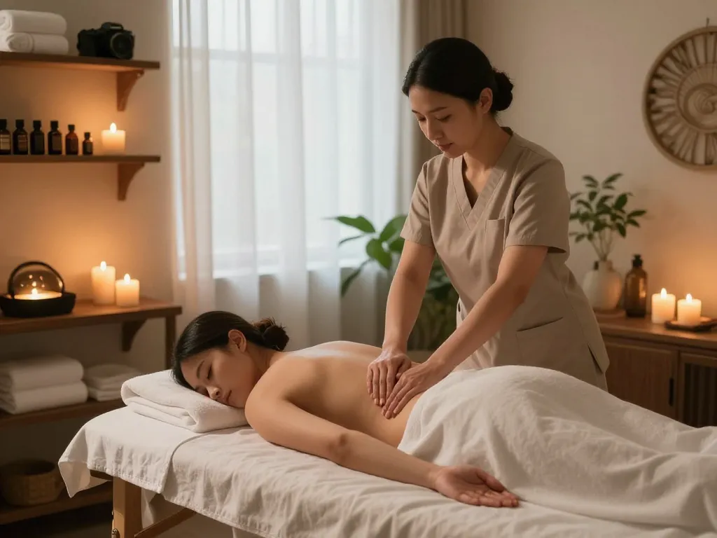 Relaxing Swedish massage experience at 역삼동마사지 spa with soothing atmosphere and professional therapist.