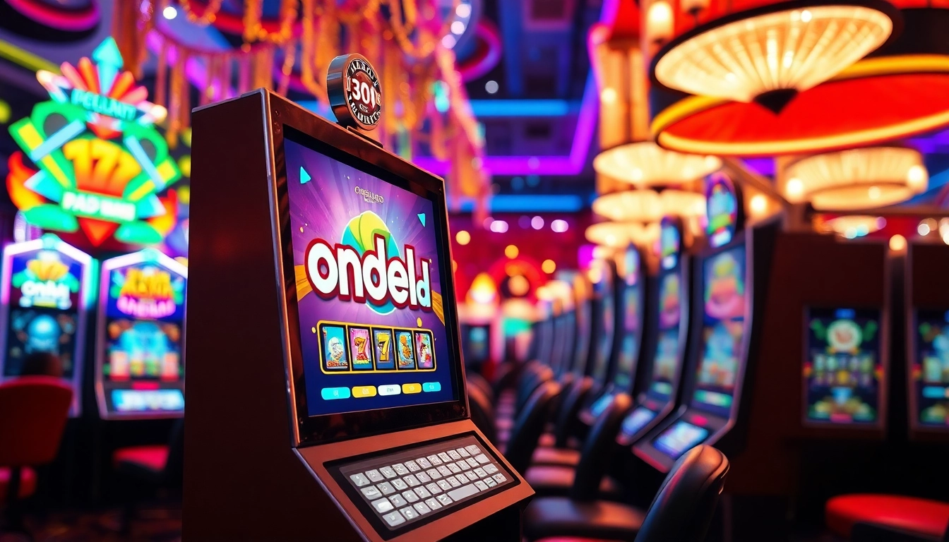 Mainkan ondel4d slot di mesin slot yang berwarna-warni dengan suasana kasino yang menghibur.