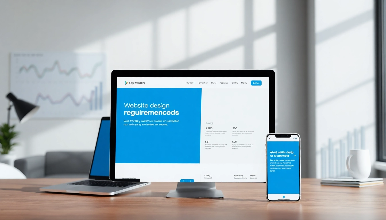 Professional mockup of a responsive website design according to requirements showcasing innovative and SEO-friendly features.