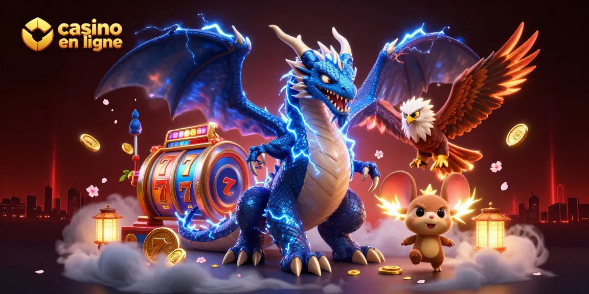 Découvrez le monde des jeux dans ce casino en ligne dynamique avec des dragons et des éléments de chance.