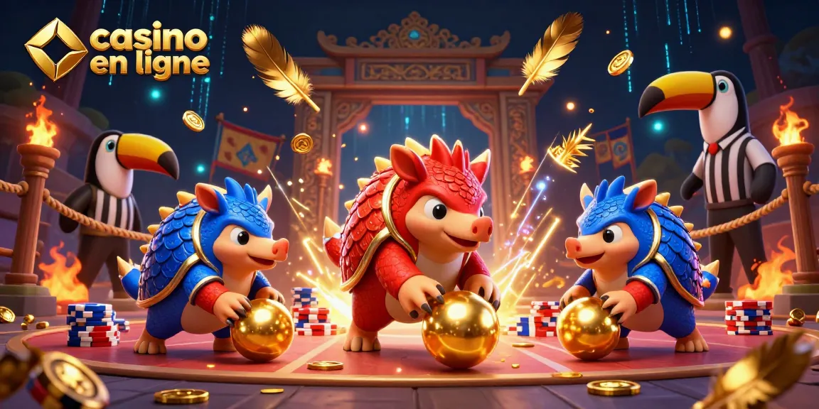 Casino en ligne : deux pangolins rivaux se lancent dans un jeu de poker chorégraphié.