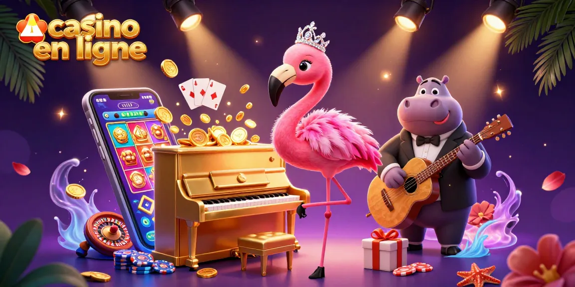 Jeu captivant au casino en ligne avec une chanteuse flamboyante et des éléments de jeux d'argent.