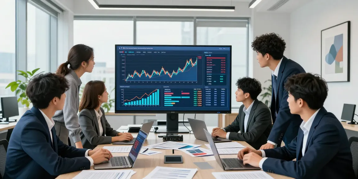 Team collaborating on asset tracing strategies in a modern office environment