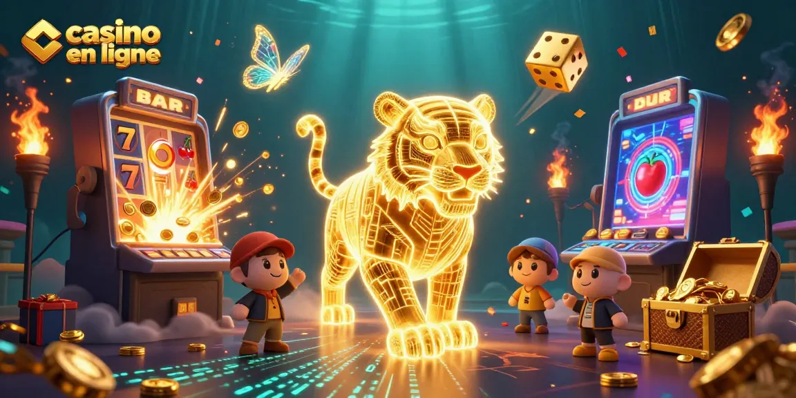 Jouez sur des jeux captivants de casino en ligne avec le tigre doré numérique et des machines à sous pleines de gains.
