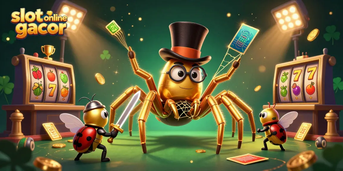 Engage with the thrilling world of slot online gacor through a vibrant, detailed 3D illustration.