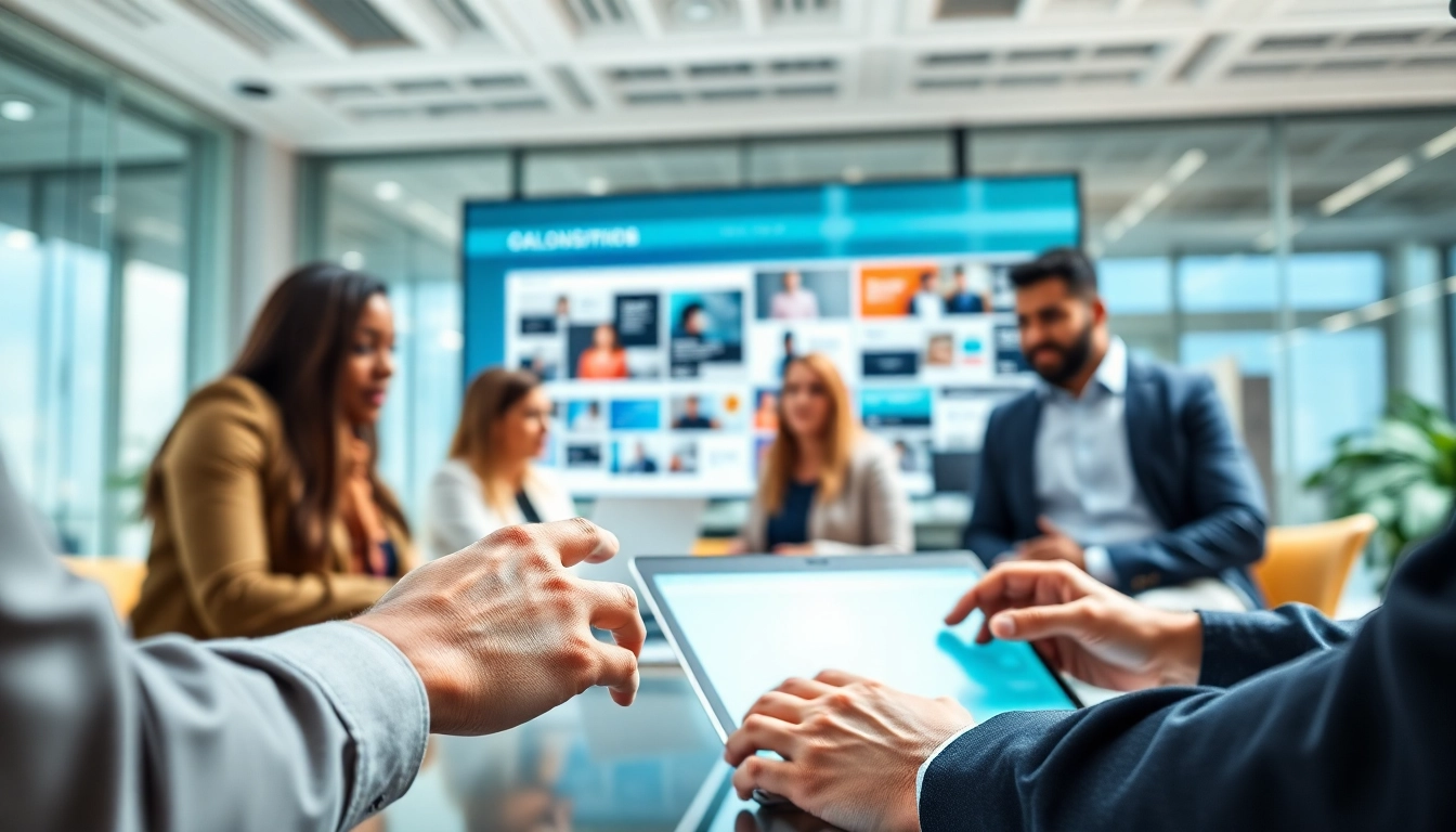 Marketingberatung im Team-Meeting für kreative Webdesign-Lösungen.