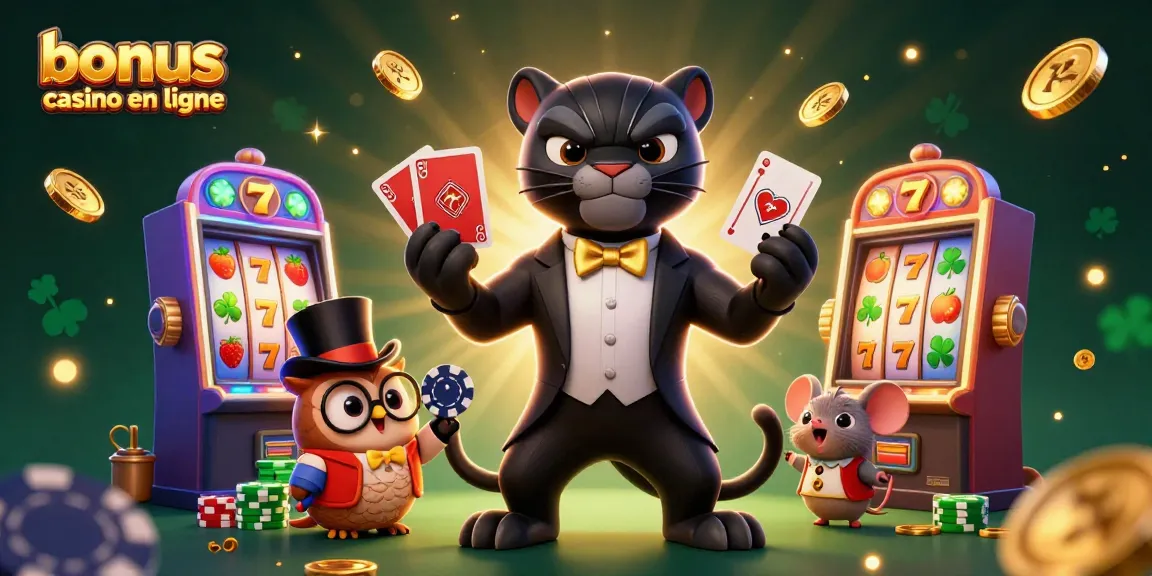 Gagnez avec le bonus casino en ligne dans une illustration captivante des jeux de casino.