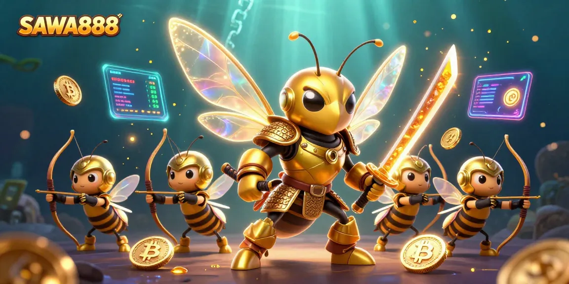Join SAWA888 for a thrilling gaming experience featuring vibrant 3D illustrations and exciting casino elements.