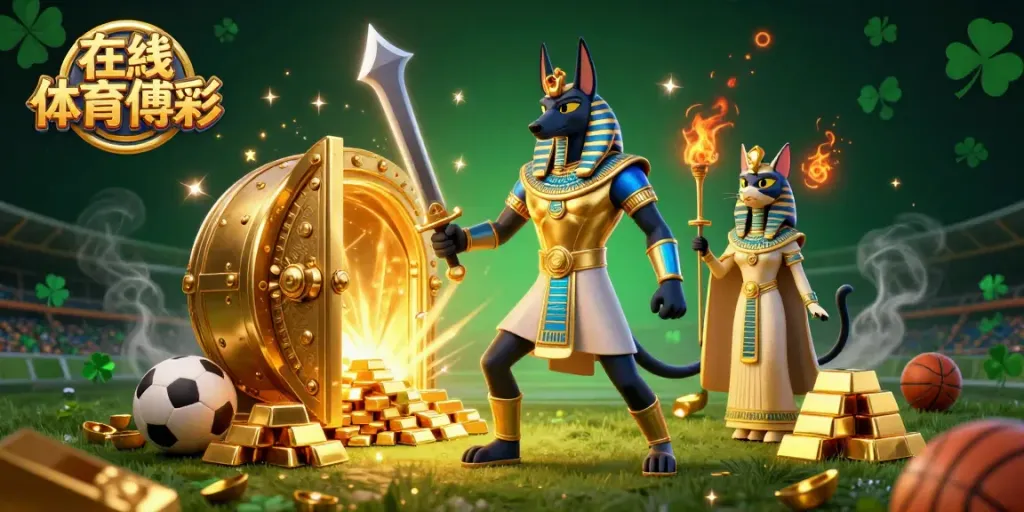 Experience thrilling 在線體育博彩 action with vibrant characters and dynamic sports elements in a 3D digital illustration.