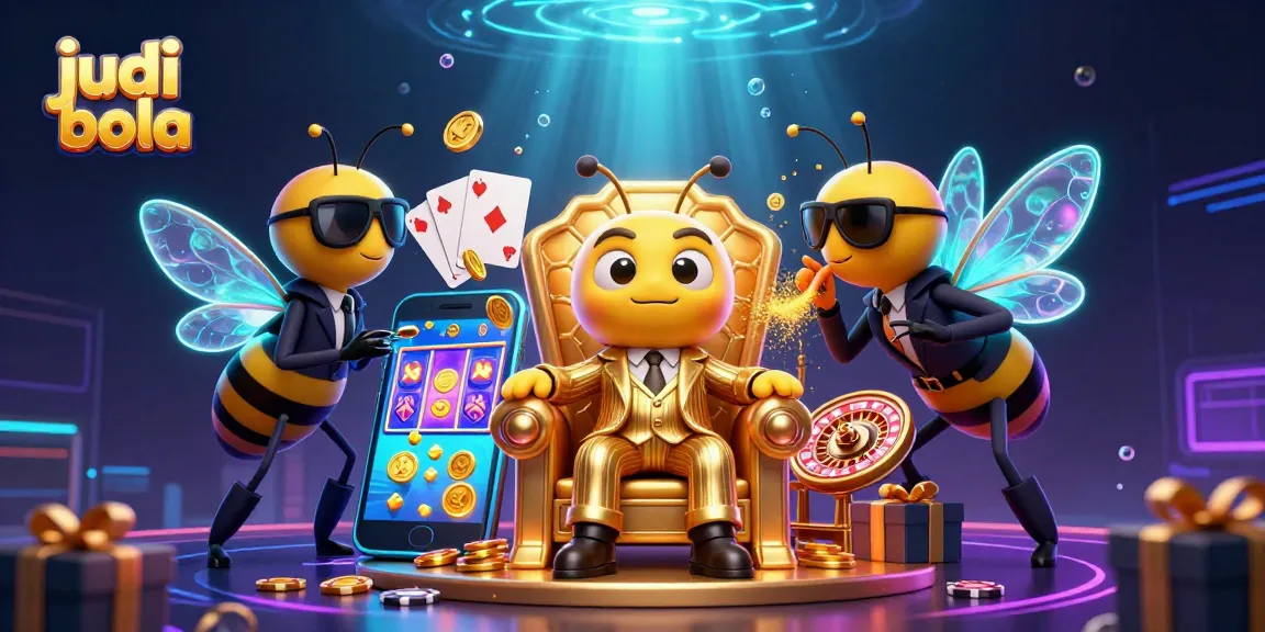 Engage in judi bola with a fun scene of a bumblebee mob boss, showcasing colorful gaming elements.