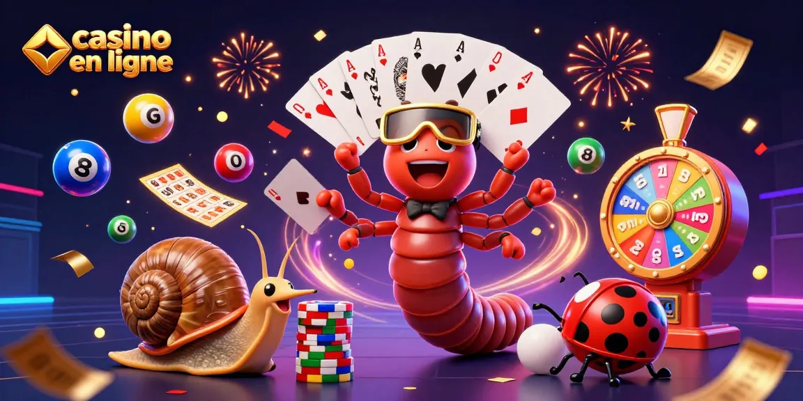 Jouez au casino en ligne avec nos personnages divertissants et des éléments de jeu colorés.