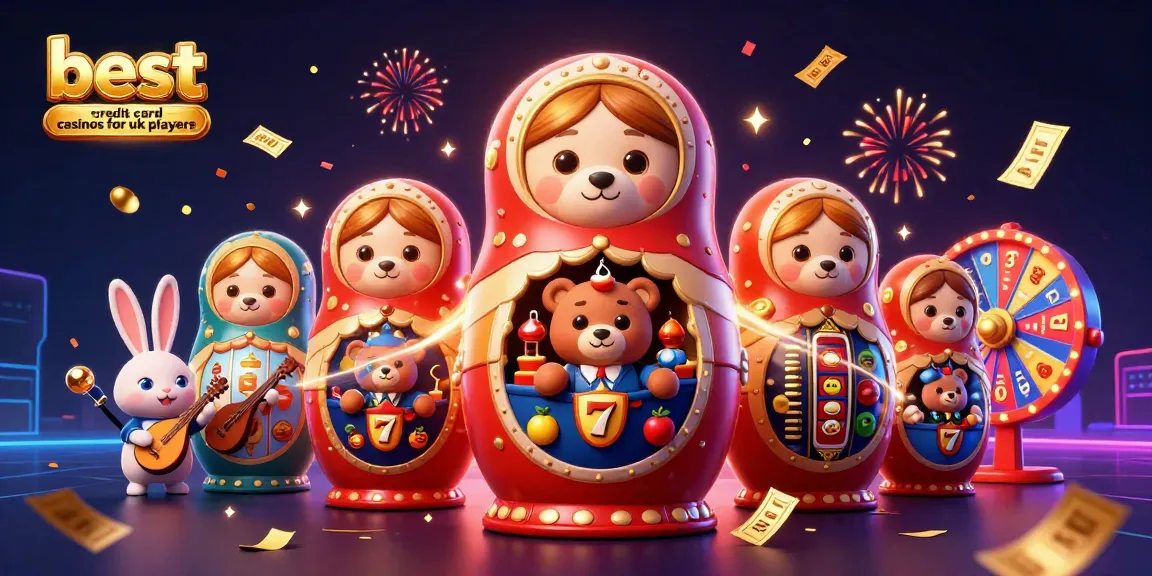 Engage with the best credit card casinos for uk players in a vibrant gaming scene featuring animated characters.