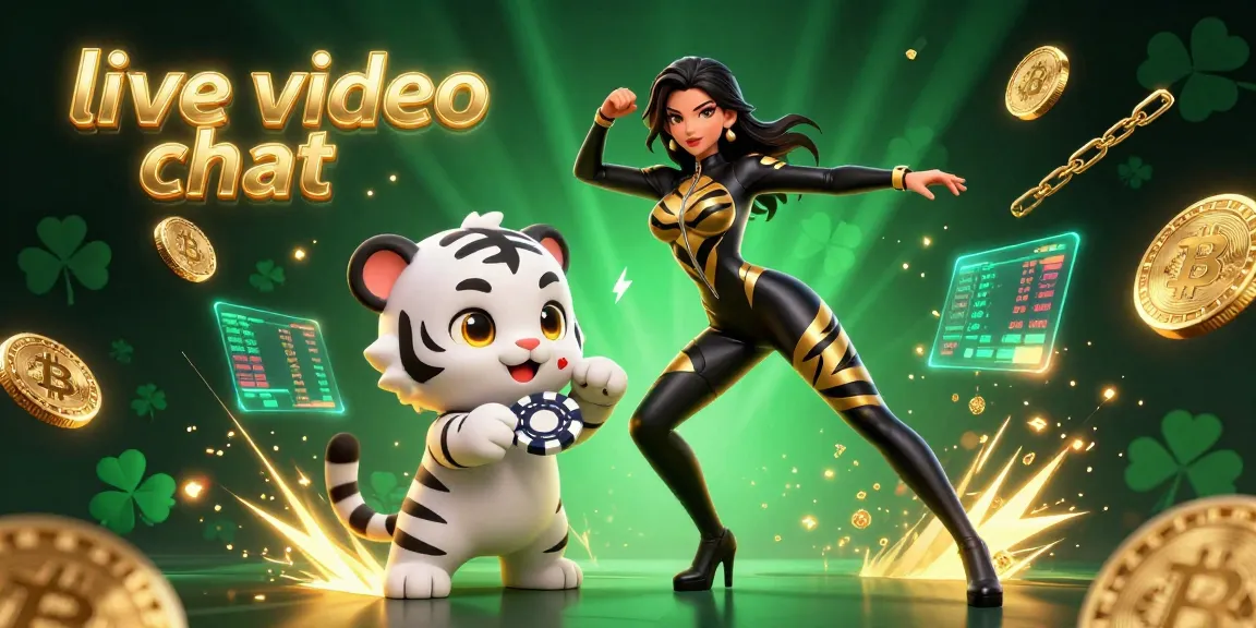 Experience live video chat with vibrant characters and dynamic casino elements in a magical scene.