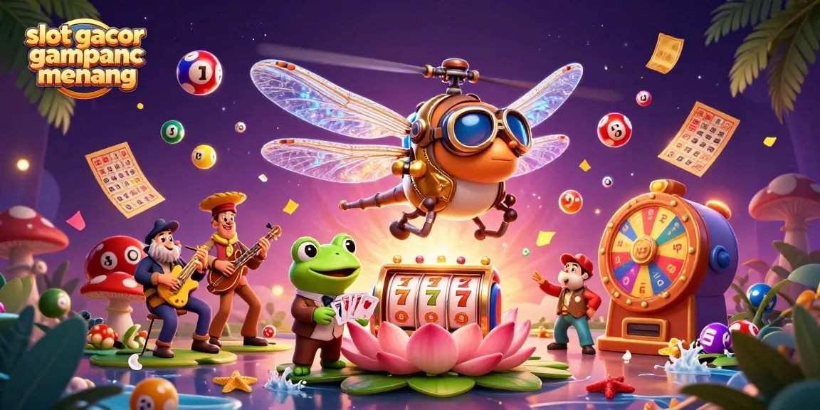 Experience thrilling slot gacor gampang menang action with colorful elements and playful characters in a vibrant casino setting.