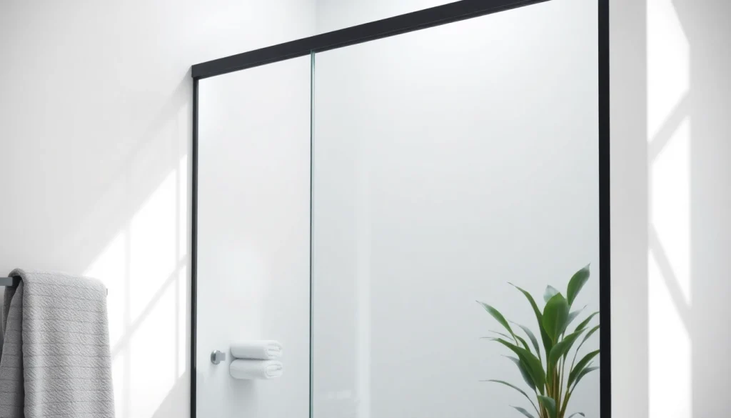 Installer la paroi de douche 150x200 avec finitions modernes en verre clair.
