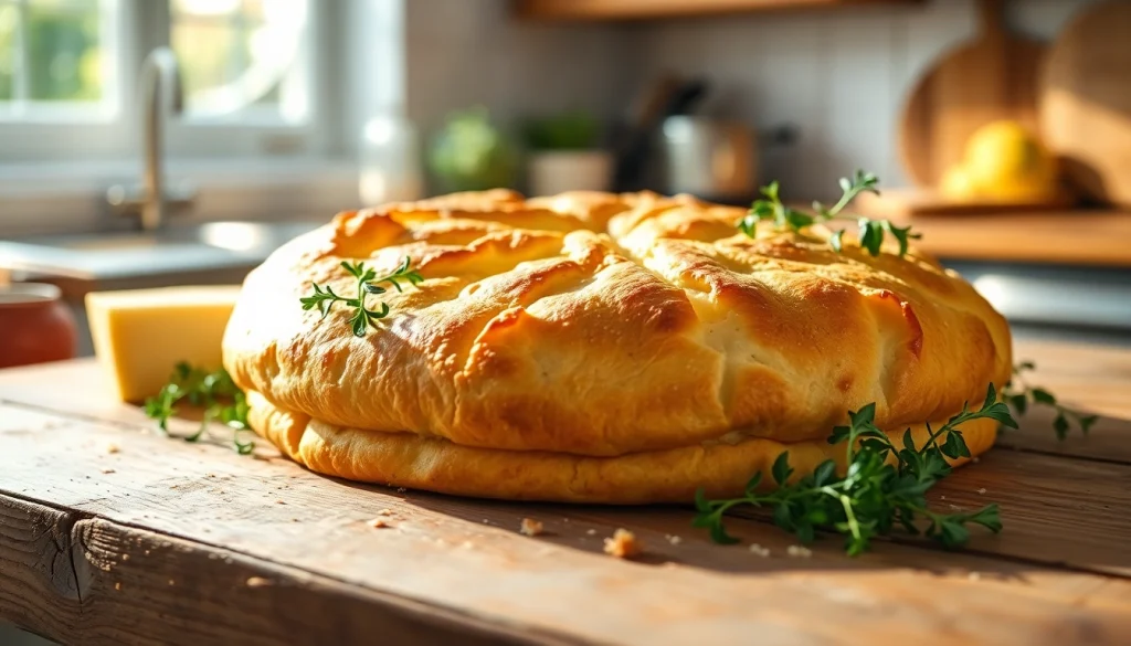 Kaasdoek met vers gemaakte kaas en kruiden op een rustieke tafel.