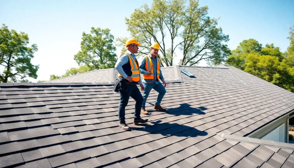 Inspecting a roof for reliable roofing services to ensure quality and safety.