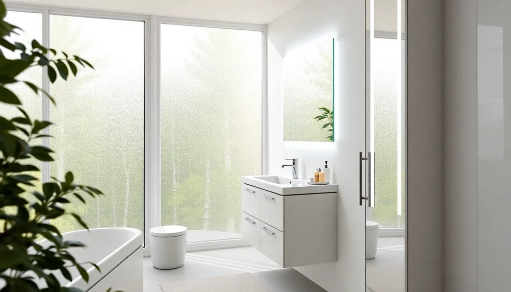 Elegantly designed sonni Spiegelschrank mit integriertem Licht im modernen Badezimmer präsentieren