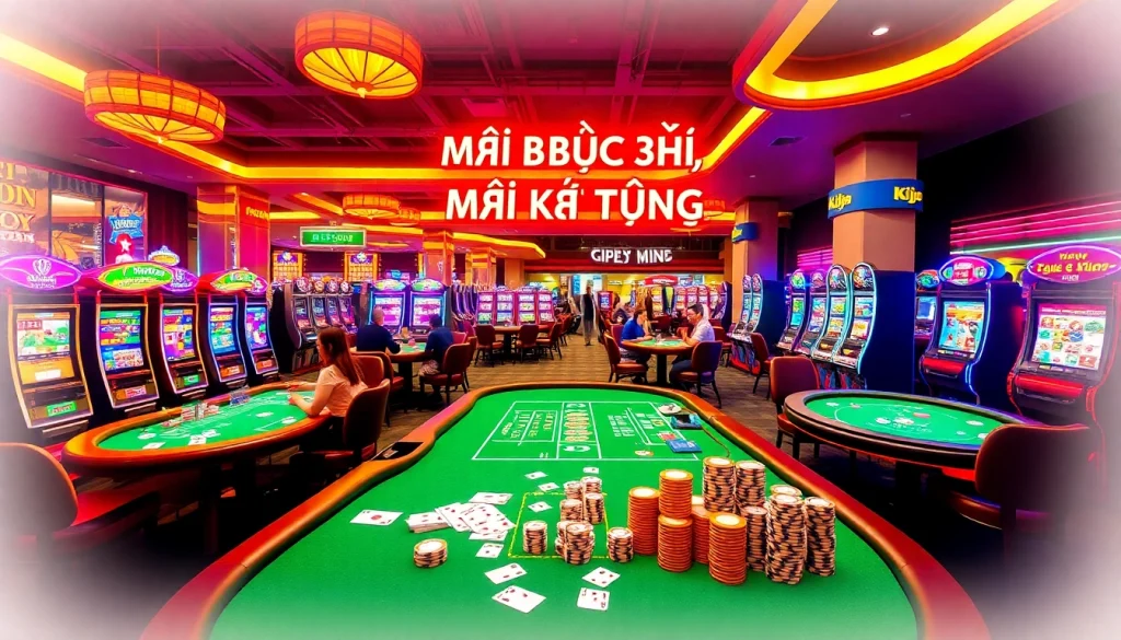 KJC AC 3 immersive casino experience with thrilling tables, dice, and slot machines.